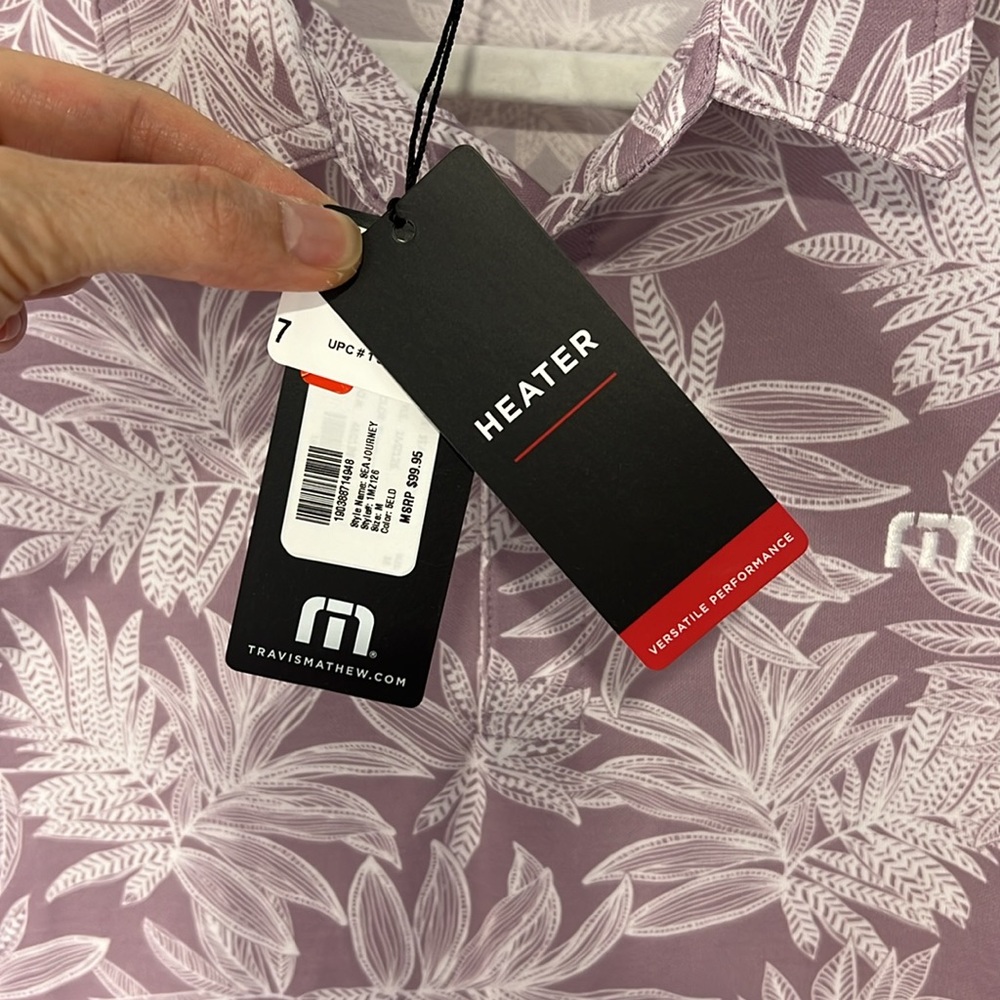 TRAVIS MATHEW Polo LARGE Sea Journey GOLF Shirt - Picture 5 of 12